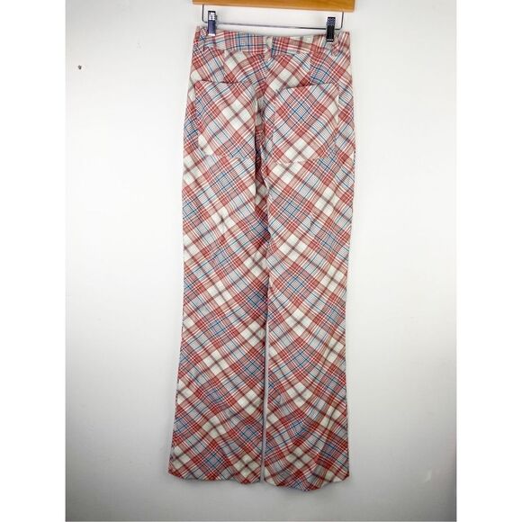 NEW Rolla’s PLAID BOOTCUT PANTS IN POMEGRANATE Size S - Picture 10 of 15